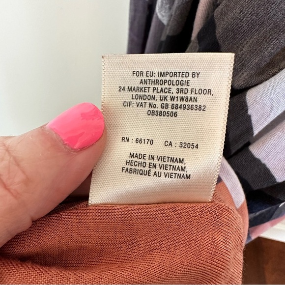 Anthropologie Maeve Novela Womens Chevron Striped Knit Stretch Maxi Dress Sz XS - Picture 6 of 13